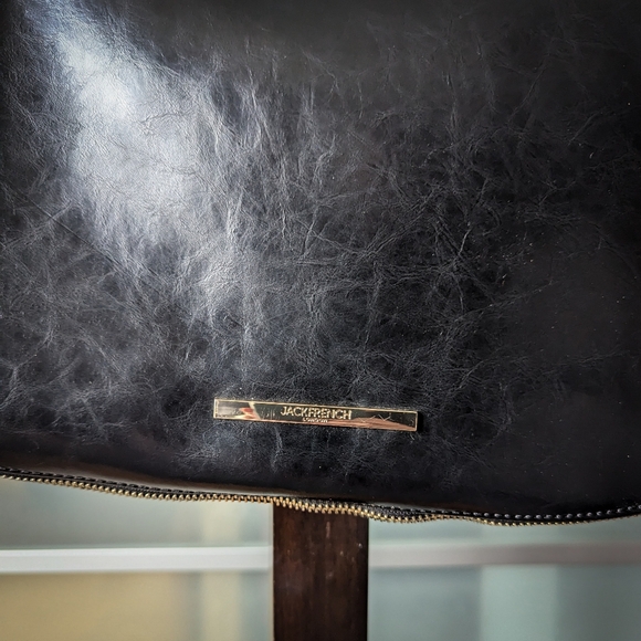 Jack French London Black Leather Expandable Shoulder Bag - Picture 12 of 14